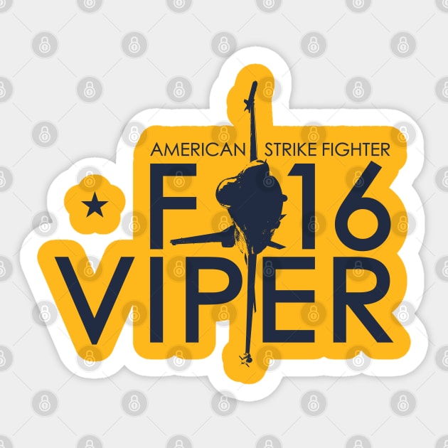 F-16 Viper American Strike Fighter Sticker by TCP